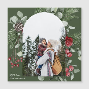 Holiday Green Botanical Photo Arch Christmas