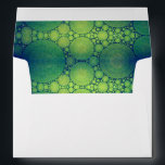 Holiday green bubble circle pattern modern chic envelopes<br><div class="desc">A white envelope lined with bright, colourful, green bubble art photography helps you usher in both Hanukkah and Christmas. Feel the warmth and joy of the holiday season whenever you use this stunning, artsy envelope. Complementing greeting cards, stickers, stamps, tote bags, serving trays, and other products are available in my...</div>