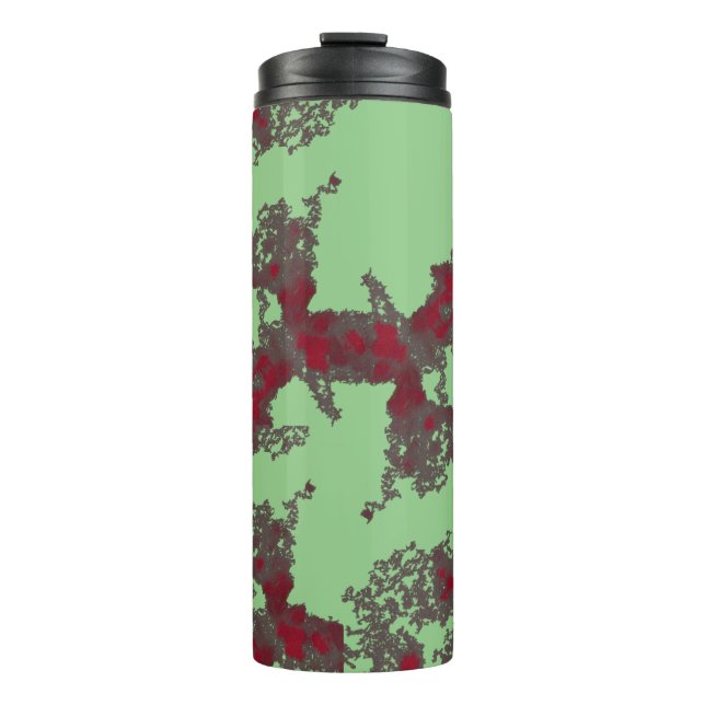 Holiday Green Floral tumbler (Front)