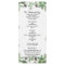 Holiday Green & Pine Cones Country Wedding Program