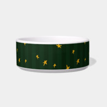 Holiday Green Yellow Stripe Star Christmas