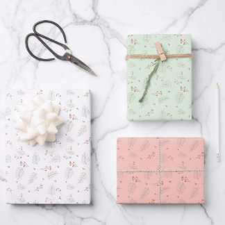 Holiday Greenery Wrapping Paper Sheet