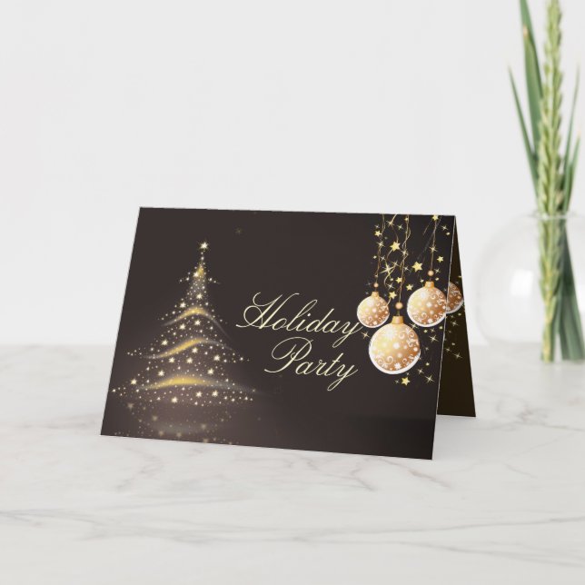Holiday Greeting Cards, Christmas Tree+Ornaments Card (Front)