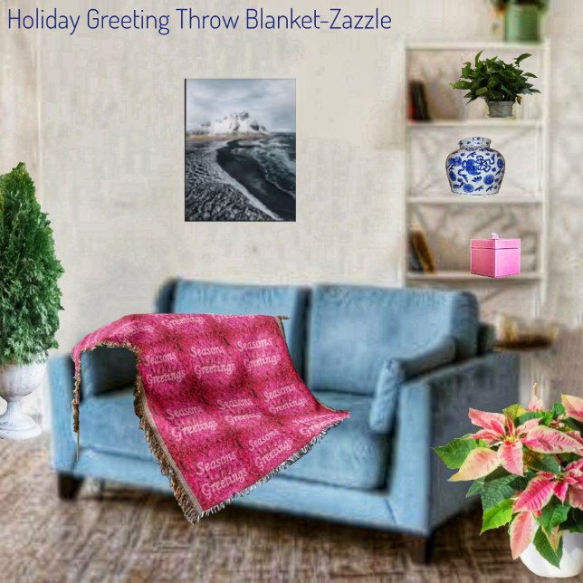 Holiday Greeting Throw Blanket (Creator Uploaded)