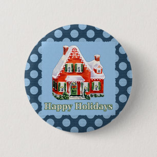 Holiday Greetings 6 Cm Round Badge