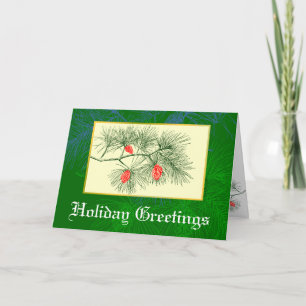 Holiday Greetings Customised Greeting Card