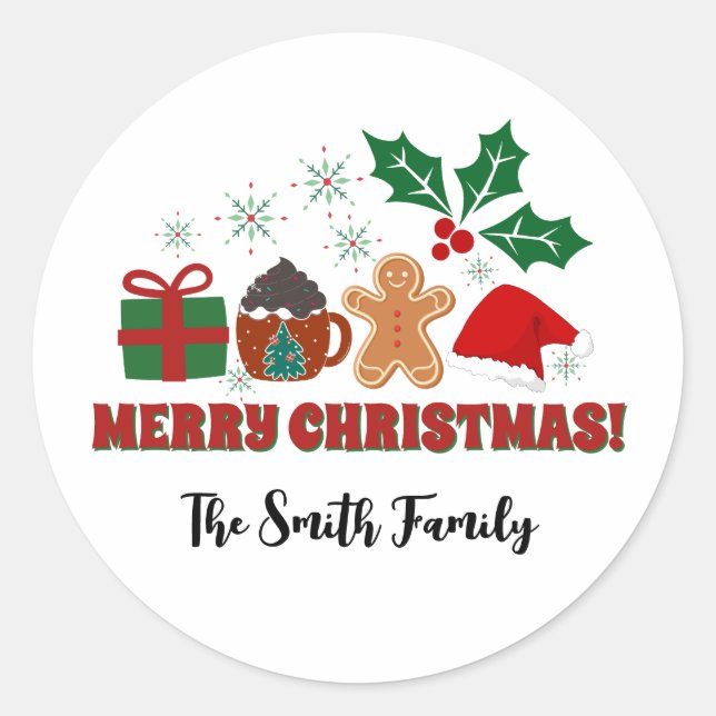 Holiday Greetings -Editable Sticker (Front)