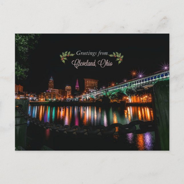 Holiday Greetings from Cleveland Postcard (Front)