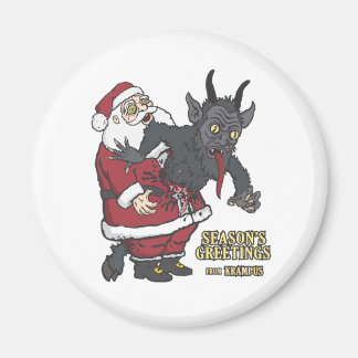 Holiday Greetings from Krampus (and Santa) Magnet