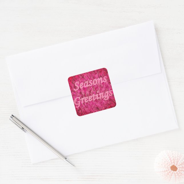Holiday Greetings Square Sticker (Envelope)
