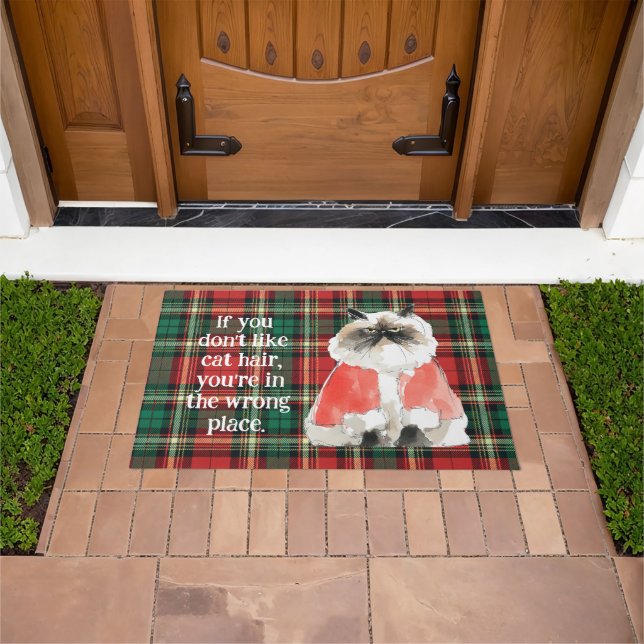 Holiday Grumpy Cat Doormat (Outdoor)