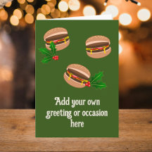 Holiday Hamburgers - Custom Food Theme Dark Green