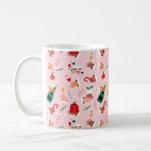 Holiday Hands Festive Celebration Pattern Coffee Mug