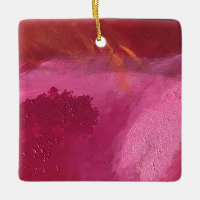 Holiday Happiness Ceramic Ornament (Front)