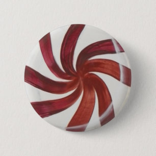 Holiday Hard Peppermint Candy 6 Cm Round Badge