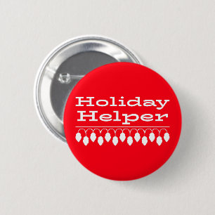 Holiday Helper Cheer Badge Button