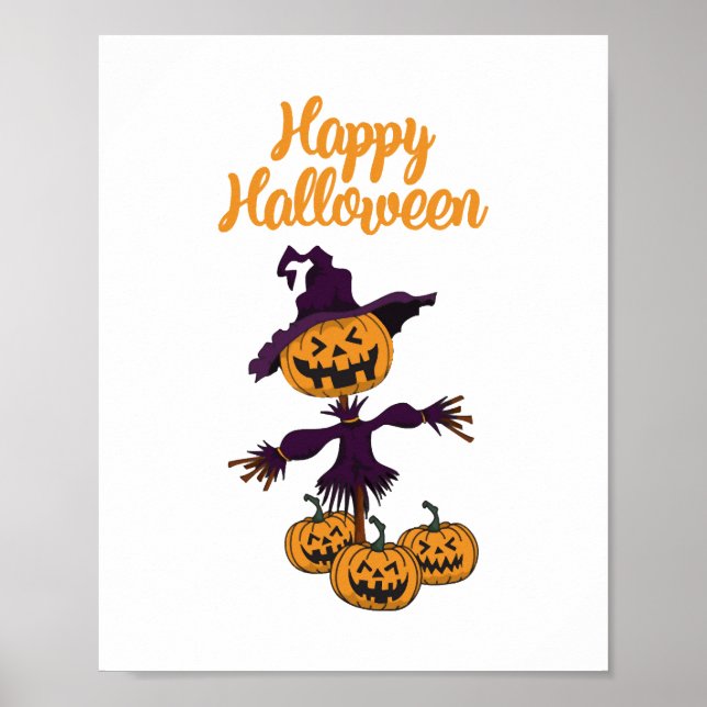 Holiday Hippo Halloween Witch Hippo Poster (Front)