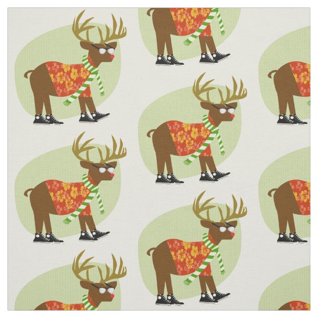 Holiday Hipster Buck Fabric (Swatch)