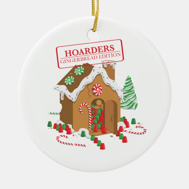 Holiday Hoarders Ceramic Tree Decoration (Front)