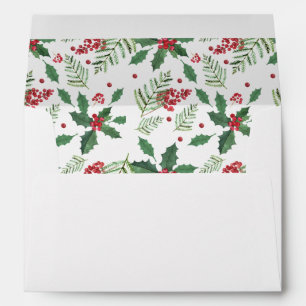 Holiday Holly & Berries Envelope