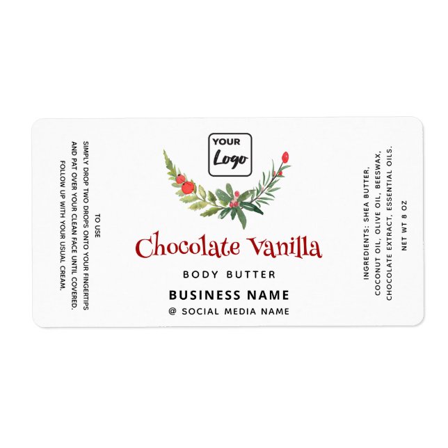 Holiday holly brunch typography logo product  (Front)