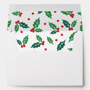 Holiday Holly Card Envelope
