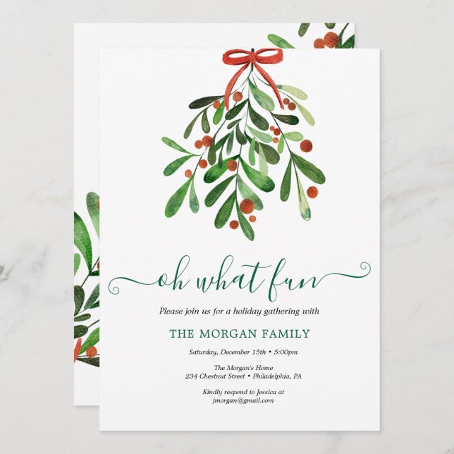 Holiday Holly Christmas Party  (Front/Back)