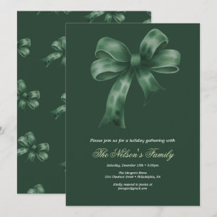 Holiday Holly Christmas Party Card