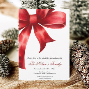 Holiday Holly Christmas Party  Card