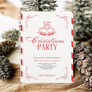 Holiday Holly Christmas Party  Card