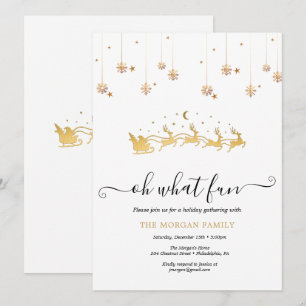 Holiday Holly Christmas Party  Card