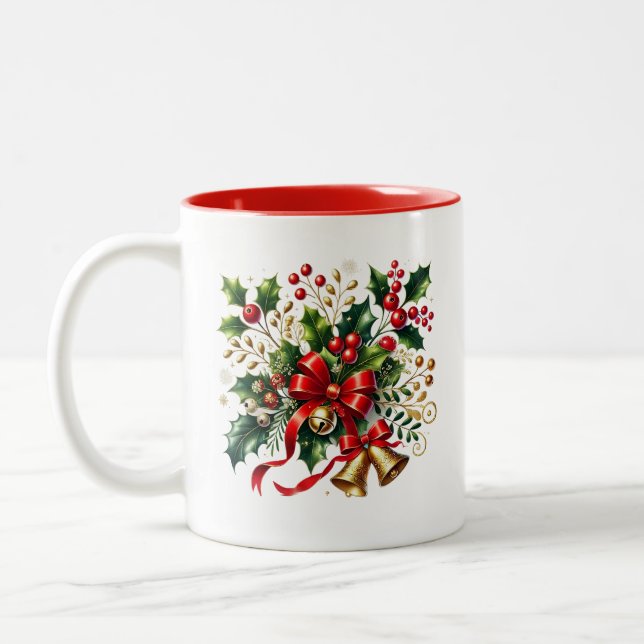 Holiday Holly Coffee Mug (Left)