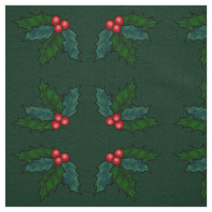 Holiday Holly Fabric Christmas Fabrics Custom