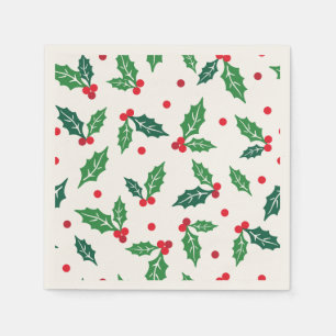 Holiday Holly Paper Napkins