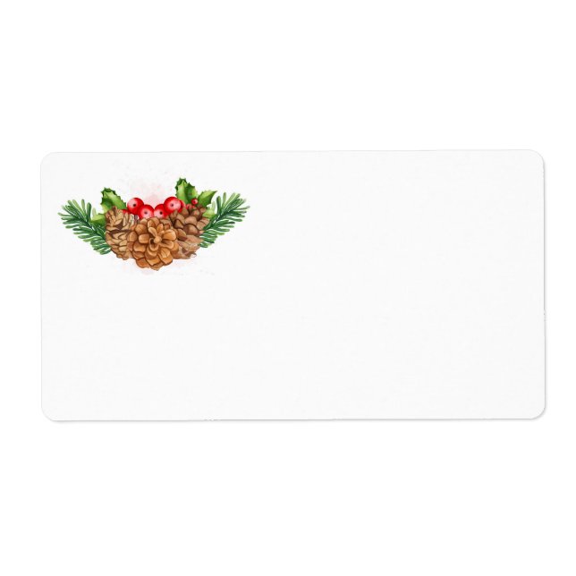 Holiday Holly Shipping Labels (Front)