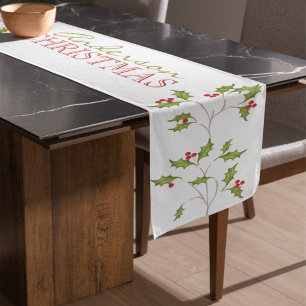 Holiday Holly Table Runner
