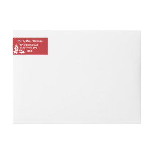 Holiday Holly   Wraparound Address Label