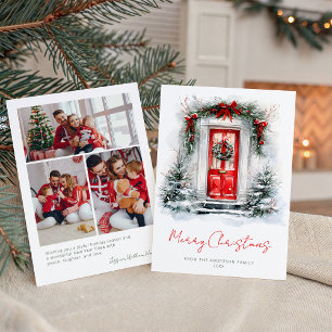 Holiday Home Red Door Christmas Family Photo