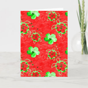 Holiday Honu Turtles Card