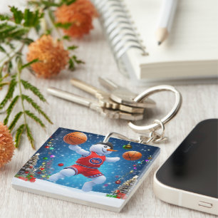 Holiday Hoops Key Ring