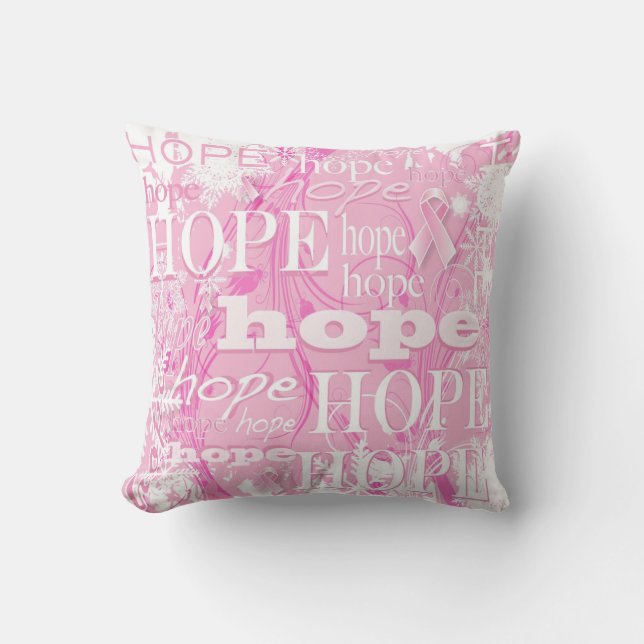 Holiday Hope Breast Cancer Pillow (Front)