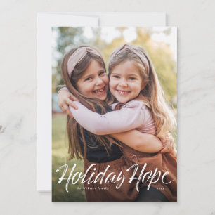 Holiday Hope simple photo Christmas card