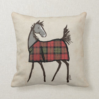 Holiday Horse Foal with Blanket Christmas Cushion