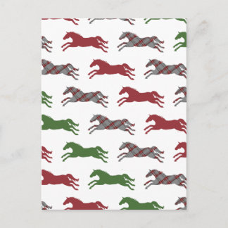 Holiday Horse Foal with Blanket Christmas Postcard