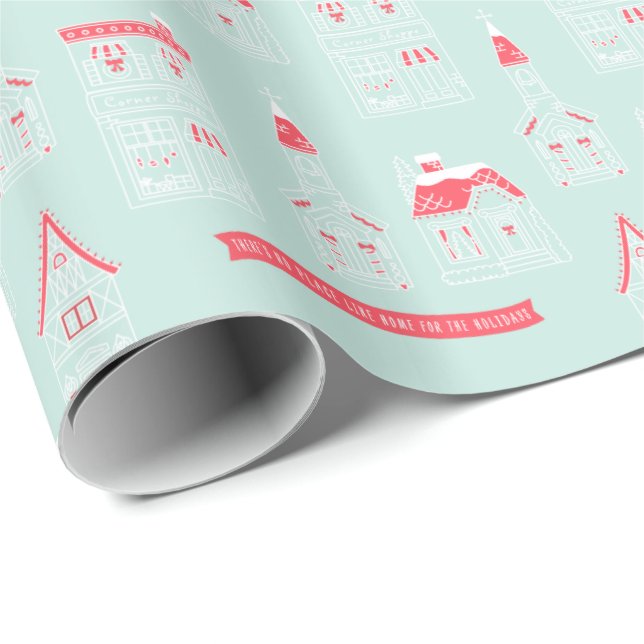 Holiday Houses Christmas Village Wrapping Paper (Roll Corner)