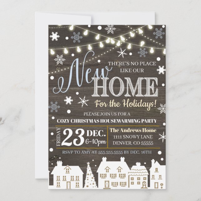 Holiday Housewarming Invitation (Front)