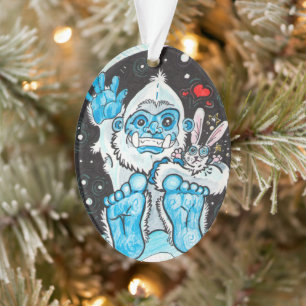 Holiday Hugs Yeti Ornament