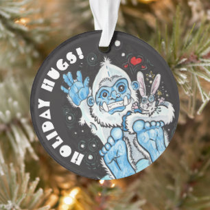 Holiday Hugs Yeti! Ornament