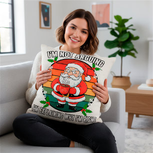 Holiday Humour Home Décor Funny Angry Santa Cushion