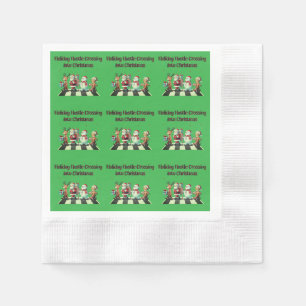 Holiday Hustle Crossing into Christmas Paper Napkin